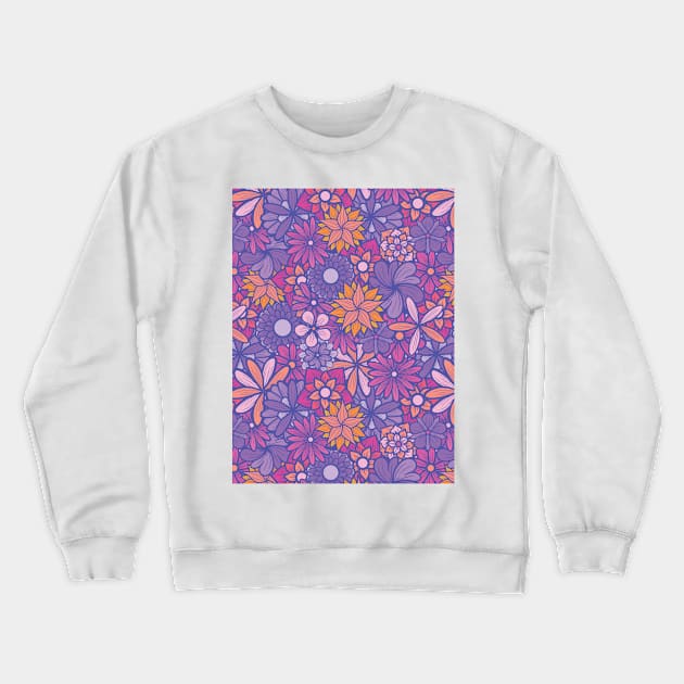 Hand Drawn Flowers Line Art Illustration Crewneck Sweatshirt by zarya_kiqo